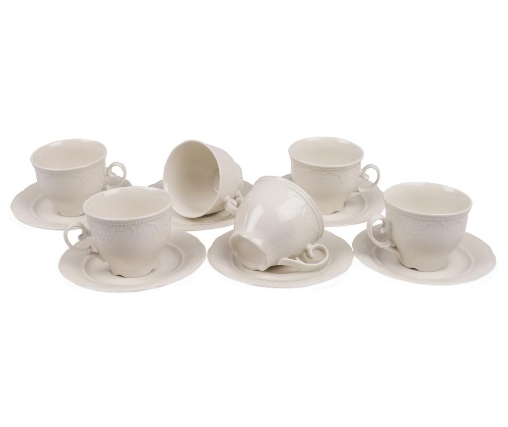 Set 6 cesti si 6 farfurioare Tea Simple Elegance – Kütahya Porselen Kütahya Porselen